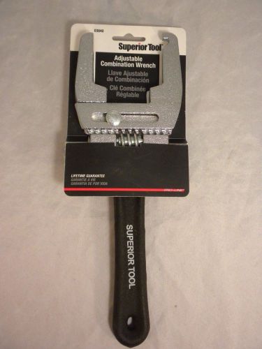 Superior Tool # 03840 Adjustable Combination Wrench Adjusts 1&#034; to 3&#039; New