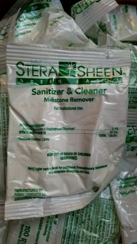 Box of 100 2 Oz. Stera Sheen Green Label Sanitizer Packets - SSG1002