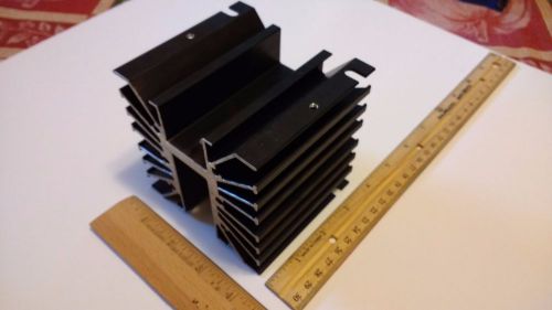 Aluminum Heat Sink with component mounting holes, black oxide, heavy duty