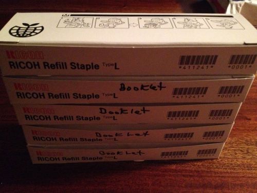 Genuine Ricoh 411241 Refill Staple Cartridge Type L (5 BOXES, 4 Cartridges Each)