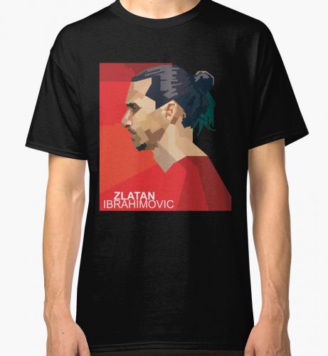 New Zlatan Ibrahimovic MU Men&#039;s Black Tees Tshirt Clothing