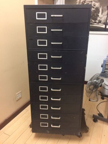 USED 11 DRAWER CABINET INDUSTRIAL TOOL PARTS STORAGE