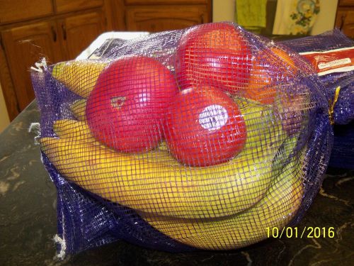 1200 PP Green Mesh Bags for Produce, Vegetable, Fruits, Toys/w 700 Ties 14.5 inc