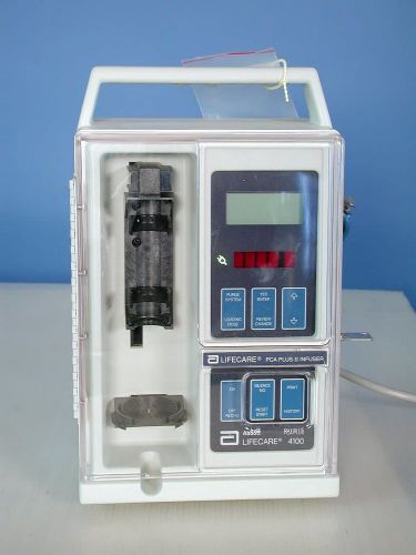 Lot of 2: Abbott LifeCare 4100 PCA Plus II Infuser - Infusion Syringe Pump