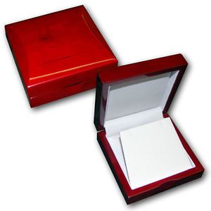 HIGH QUALITY BIRCH SOLID WOOD GIFT BOX PENDANT BOX Lg EARRING BOX DISPLAY CASE