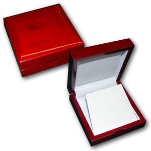 HIGH QUALITY BIRCH SOLID WOOD GIFT BOX PENDANT BOX Lg EARRING BOX DISPLAY CASE