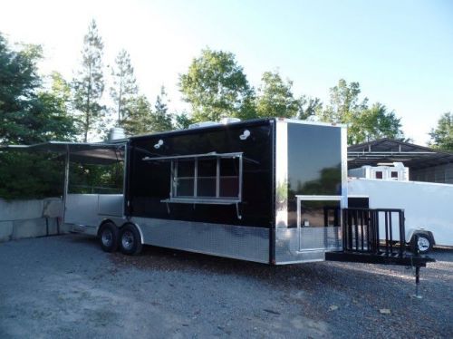 Concession trailer 8.5x24 black food event catering for sale