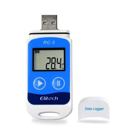 Elitech rc-5 lcd display usb temperature data logger recorder 32000 points hi... for sale