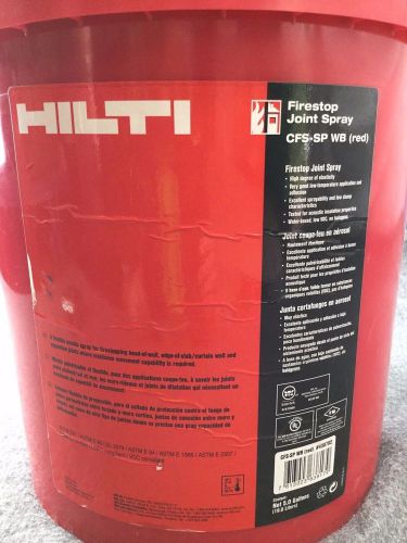 Hilti Firestop 5 Gallon Red Joint Spray CFS-SP WB New Unopened READ Description!