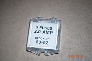 Holly small fuse 2 ampere 250v stock no. 83-92 5mm x 20mm 20 pcs. (4 boxes) for sale