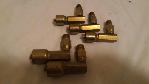 (5) Parker Hydraulic Hose Fittings 11L43-6-6 ----11L43-4-4