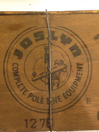 Vintage Power Line Repair Crate Out Of Joslyn Chicago - RARE