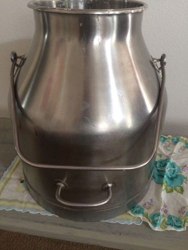 Vintage Stainless Steel DE LAVAL Milking Bucket Can Pail 5 Gallons cows goats