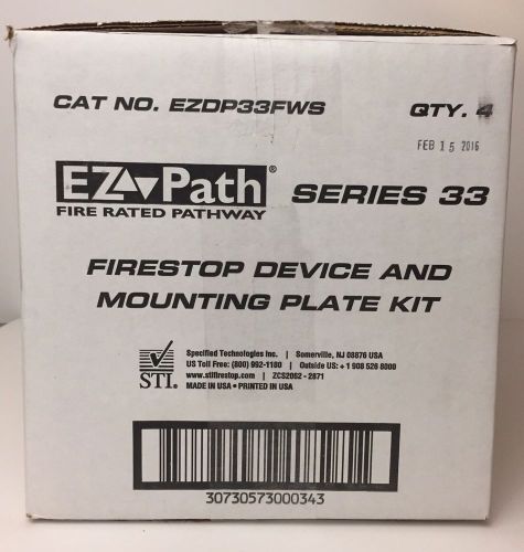 Lot Of 4 EZ Path Fire Rated Pathway Series 33 EZDP33FWS NIB Case