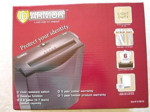 ID Armor 6 Sheet Strip Cut Shredder