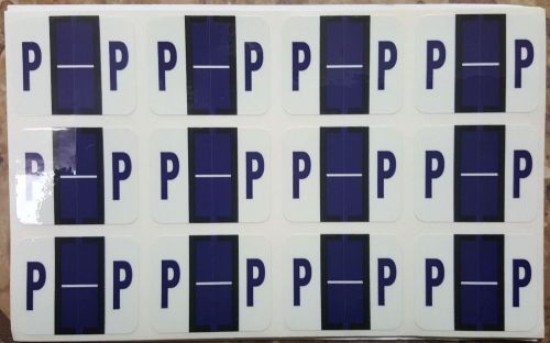 Calwell Bar-Style Color-Coded Alphabetic Label  P 12 per sheet, 7 Sheets