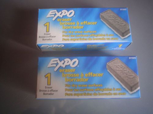 NEW (Lot 2) EXPO Dry Erase Board Eraser SAN 81505 Black Soft Pile Eraser marker