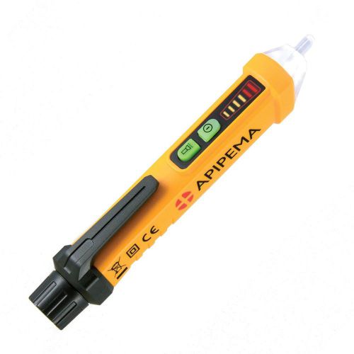 Apipema non-contact voltage tester pen 12-1000v ac with torchlight pocket cli... for sale