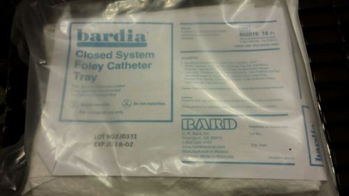 5 COUNT Bardia Closed System FoleyCath Tray w/ Drain Bag 16 FR # 802016 Exp 2018