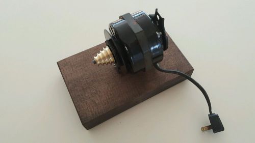 small 1725rpm 110v motor watchmaker 4 step pulley, hardwood base