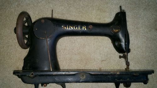WORKING Antique Industrial Singer Sewing Machine 31-15 with motor &amp; knee control