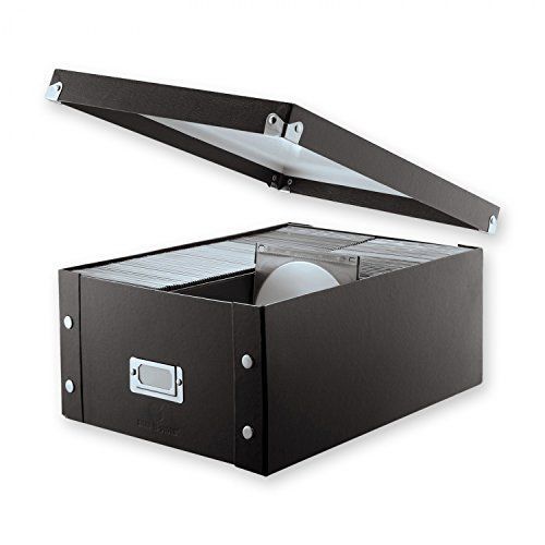 Snap-N-Store Double Wide CD Storage Box, Black (SNS01658) Sale