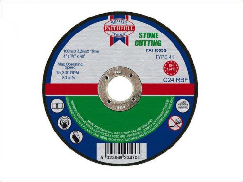 Faithfull - Cut Off Disc for Stone 100 x 3.2 x 16mm