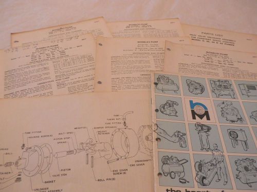 PACEMAKER AIR COMPRESSOR OPERATING INSTRUCTIONS AND PART LISTING SEVERAL MODELS