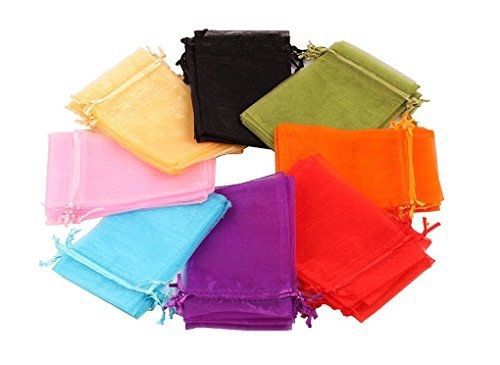 EDENKISS Brand 4x6 Inches Mix Color Drawstring Organza Jewelry Pouch Bags (4 x 6