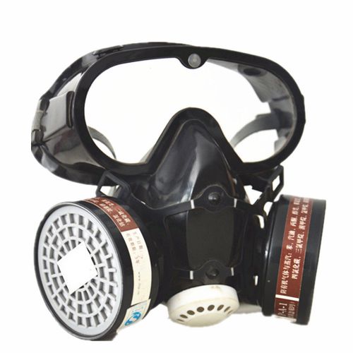 1pc Respirator Gas Mask Safety Chemical Anti-Dust Filter Eye Goggle