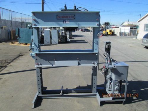 Nugier h80 80 ton hydraulic h frame press 3hp 40&#034; max vert 14&#034; travel 220/440v for sale