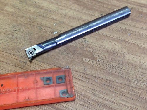 Snap tap 3/8 &#034; indexable boring bar + inserts for sale