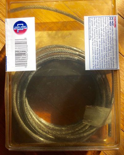 20 ft 3/32&#034; Vinyl Wire Rope PEERLESS CHAIN Unopened NEW Max Load 230 Lbs