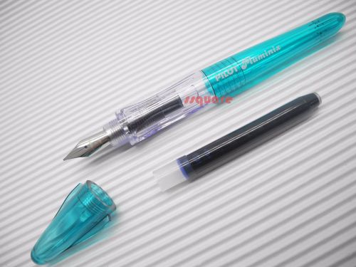 Pilot Pluminix 12cm Mini Italic Calligraphy Fountain Pen, Peacock Body Fine nib
