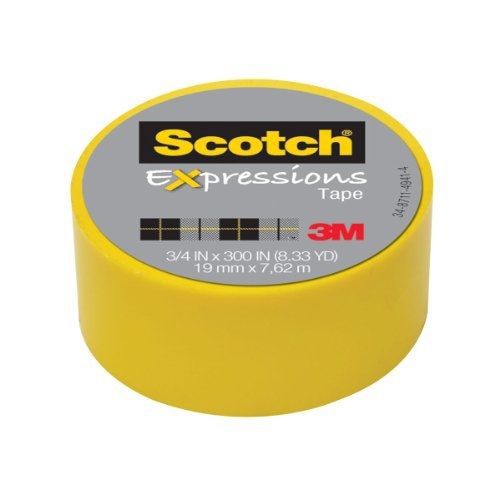 Scotch Expressions Magic Tape, 3/4 x 300 Inches, Yellow, 6-Rolls/Pack