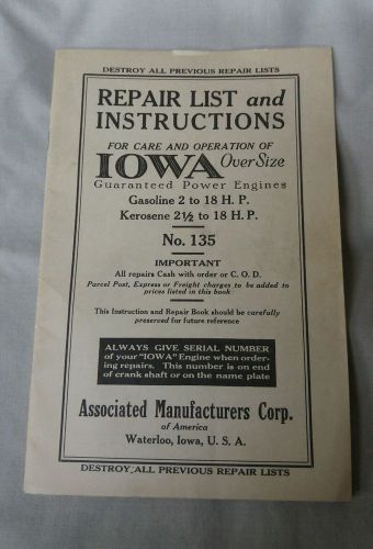 Original Associated gas gasoline engine catalog from 1920&#039;s