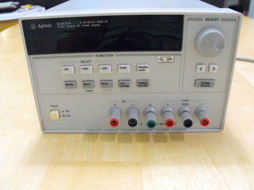 Nice Agilent E3631A Triple Output DC Bench Power Supply  0-6V, 5A ; 0 +/- 25V 1A
