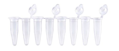 0.2ml pcr 8-strip tubes with attached cap (120 strips/box) for sale
