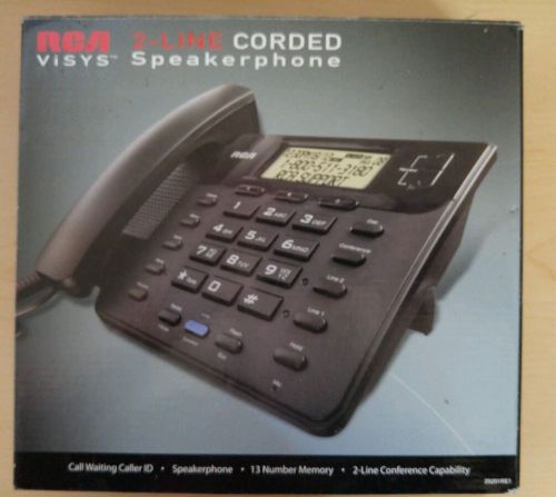 2 RCA Visys 2-Line Corded  Business Speakerphone Display CID 25201RE1-A