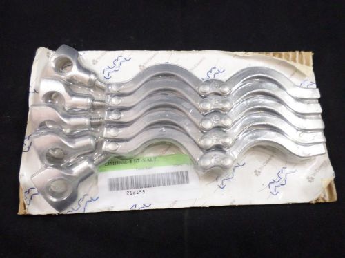 NEW 5 Pack Tri Clover 1-1/2” Double Hinge 304 Stainless Steel Sanitary Clamps