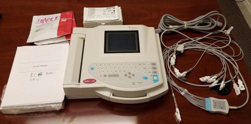 GE MAC 1200 ECG Machine, Interpretive EKG, Memory, Fax/Modem,