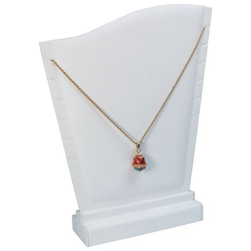 6 NECKLACE HOLDER DISPLAY SHOWCASE DISPLAY STAND JEWELRY WHITE PENDANT STAND