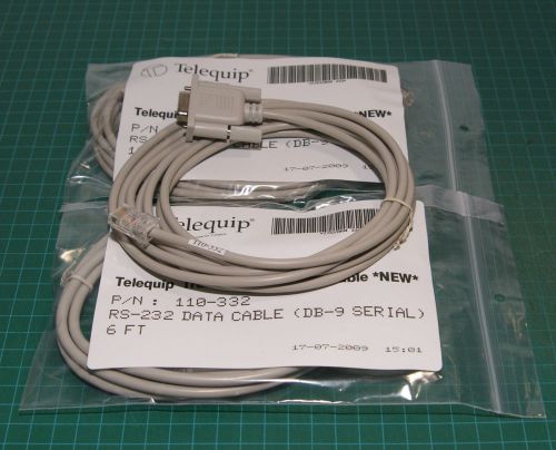 NEW Telequip Data Communication Cable for Transact 2+CE, 10ft DB-9