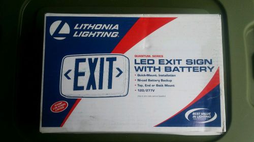 Led exit sign with battery