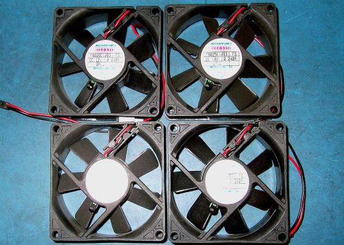 4PC 12VDC 80MM AXIAL BALLBEARING FAN LOT- PN F8025E-12B3 - NOS