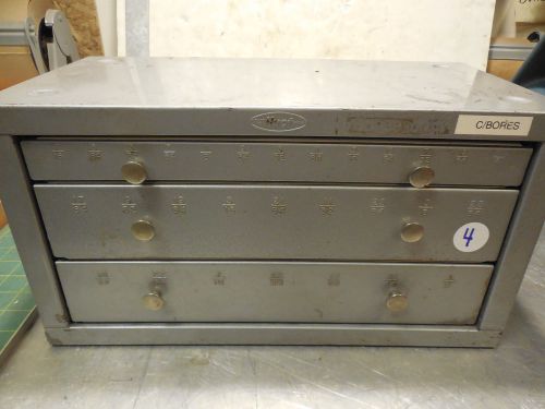 HUOT DRILL CABINET LOADED WITH COUNTER BORES