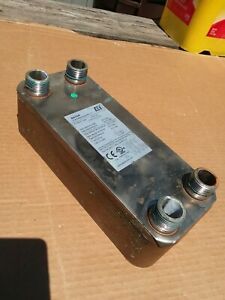 30 Plate Water to Water Brazed Plate Heat Exchanger 5x12&#039;&#039; 1.25&#034; MPT BAODE