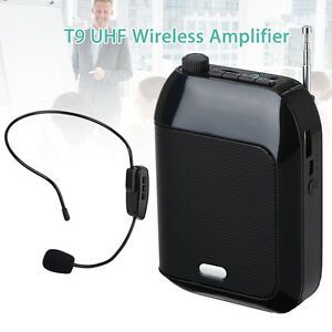 High-Sensitive 15W UHF Wireless Voice Amplifier Loudspeaker Portable for Meeting