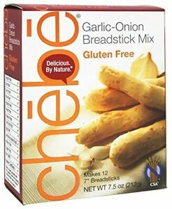 Chebe Bread Sticks Mix Garlic &amp; Onion Gluten Free 7.5-Ounce Bags Pack of 8