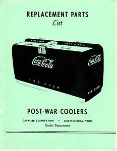 Cavalier Post-War Coolers Replacement Parts List (58 Pg.&#039;s) .PDF